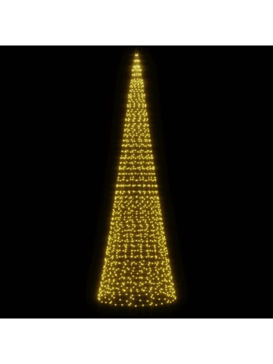 joulukuusenvalo lipputankoon 1534 LEDiä lämmin valkoinen 500 cm
