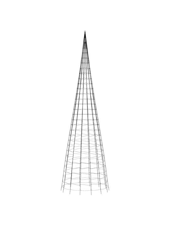 Joulukuusivalo lipputankoon 3000 lämpimän valk LED-valoa 800 cm