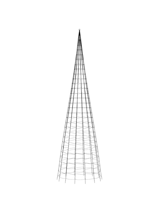 Joulukuusivalo lipputankoon 3000 Värikäs LED-valoa 800 cm