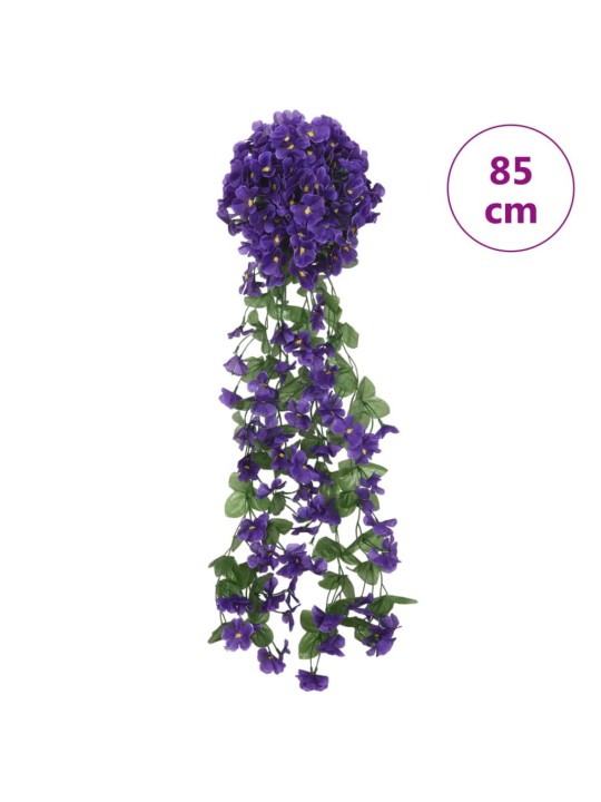 Joulun kukkaseppeleet 3 kpl tumma violetti 85 cm