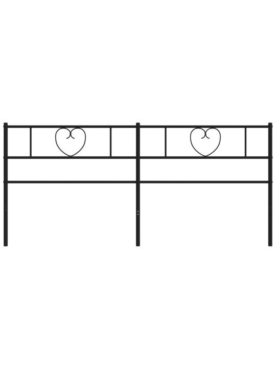 Metallinen sängynpääty musta 200 cm