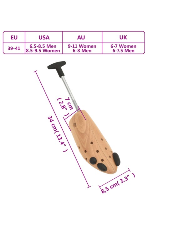 Kenkäpuu EU 39-41 täysi pyökki