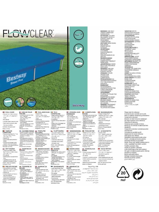 Bestway Flowclear Uima-altaan suoja 221x150 cm