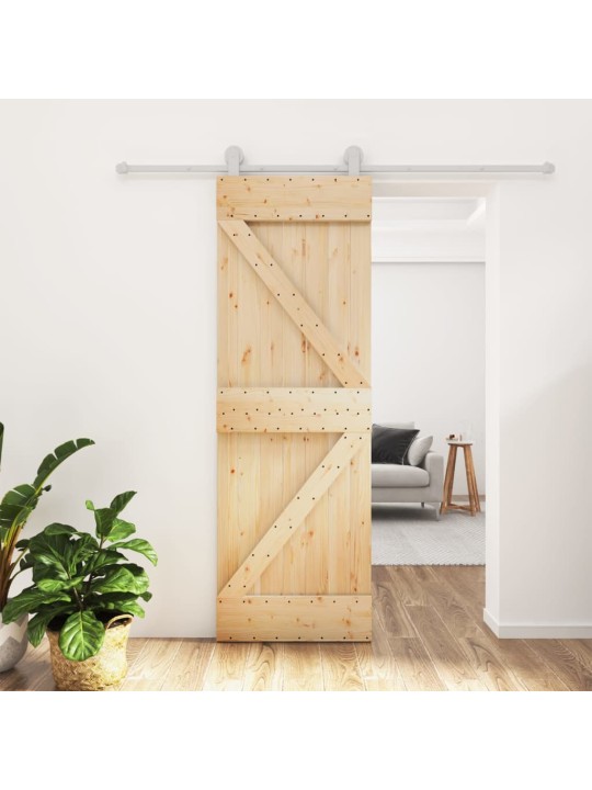 Liukuovi asennustarvikkeineen 70x210 cm täysi mänty