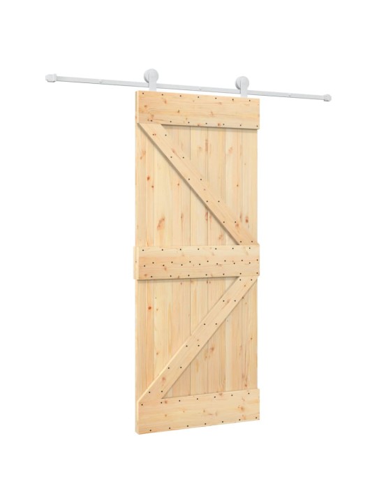 Liukuovi asennustarvikkeineen 85x210 cm täysi mänty
