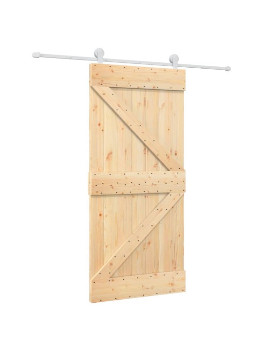 Liukuovi asennustarvikkeineen 95x210 cm täysi mänty