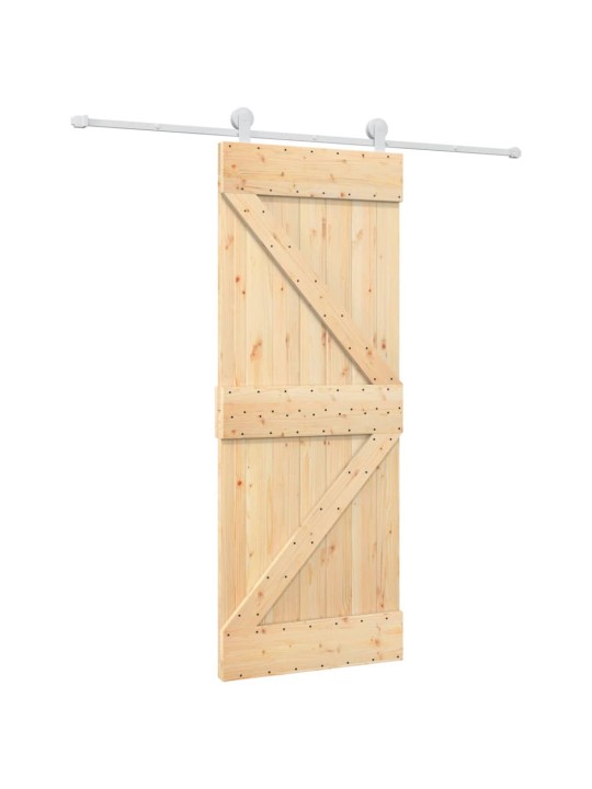 Liukuovi asennustarvikkeineen 80x210 cm täysi mänty