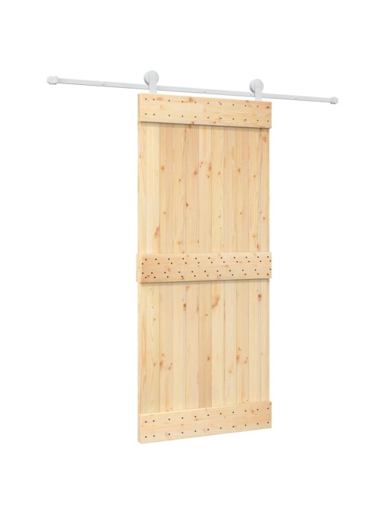 Liukuovi asennustarvikkeineen 90x210 cm täysi mänty