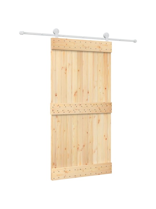 Liukuovi asennustarvikkeineen 100x210 cm täysi mänty