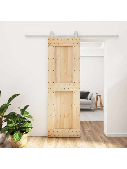 Liukuovi asennustarvikkeineen 70x210 cm täysi mänty