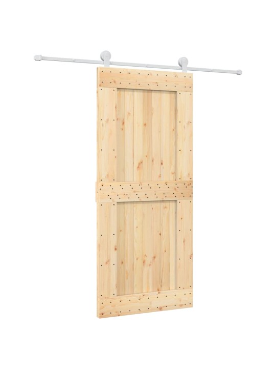 Liukuovi asennustarvikkeineen 90x210 cm täysi mänty