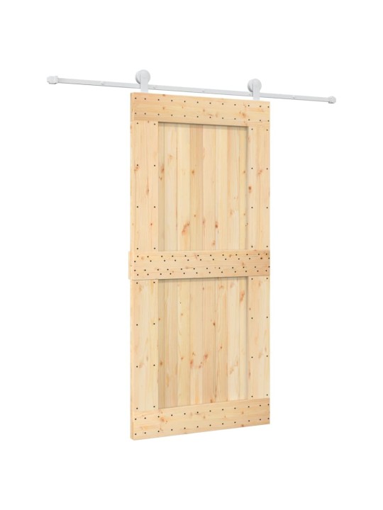 Liukuovi asennustarvikkeineen 95x210 cm täysi mänty
