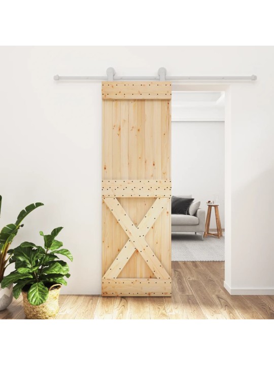 Liukuovi asennustarvikkeineen 70x210 cm täysi mänty