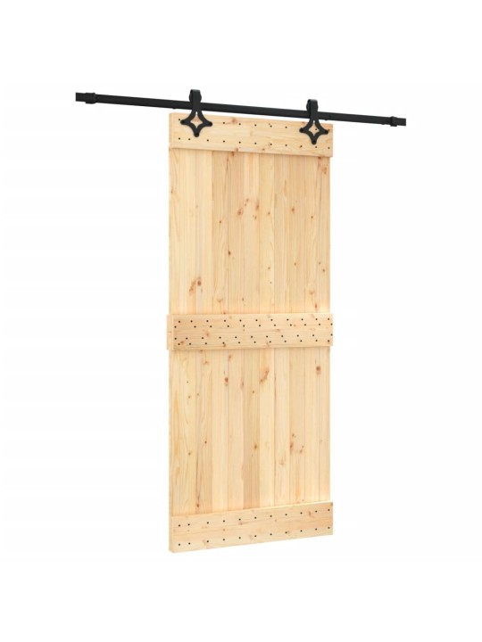 Liukuovi asennustarvikkeineen 90x210 cm täysi mänty