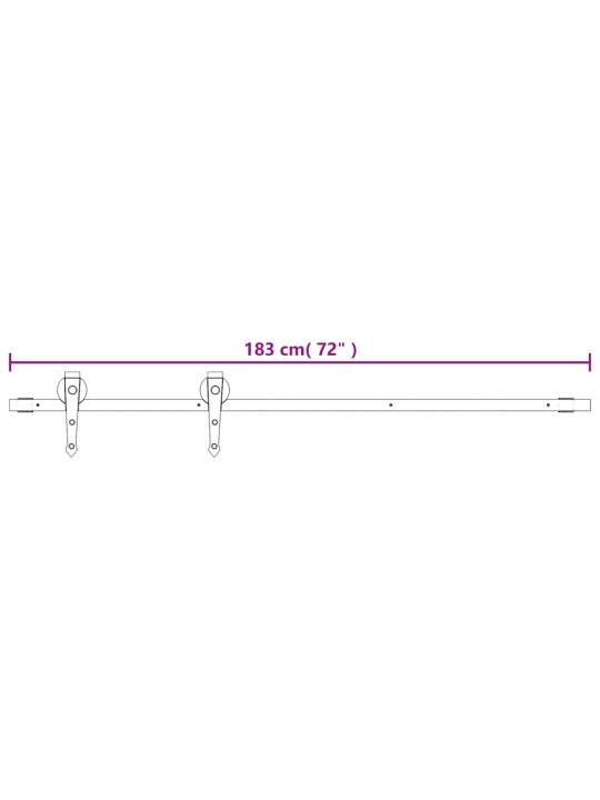 Liukuovi asennustarvikkeineen 80x210 cm täysi mänty