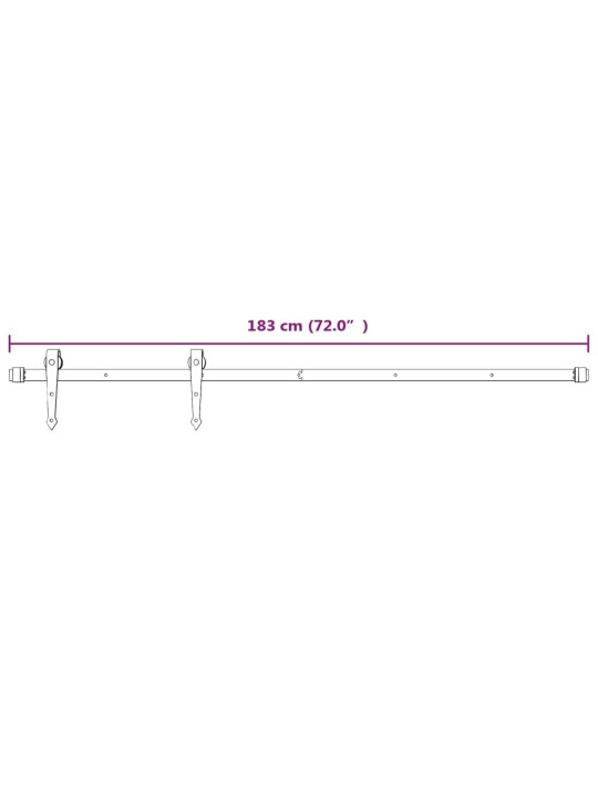 Liukuovi asennustarvikkeineen 80x210 cm täysi mänty