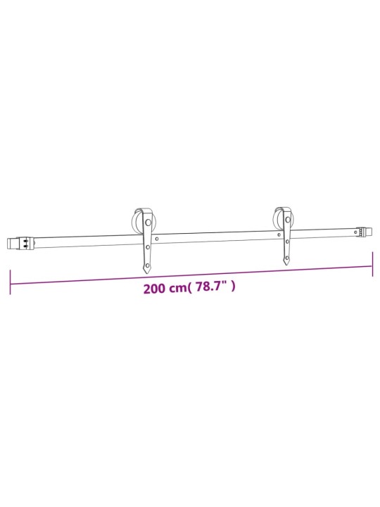 Liukuovi asennustarvikkeineen 85x210 cm täysi mänty