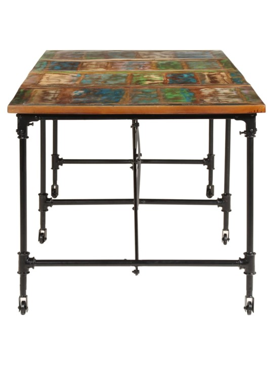 Ruokapöytä 220x90x77 cm kierrätetty täyspuu