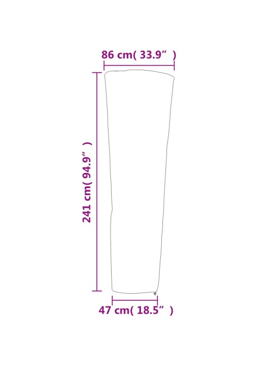 Lämmittimen suojus 2 kpl pyramidimuoto 86x47x241 cm 420D Oxford