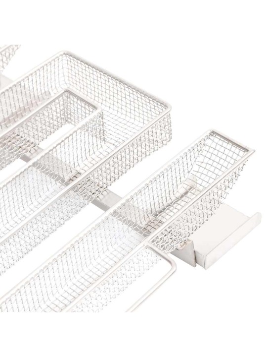 Kylmäsavugeneraattori neliö 22,5 cm ruostumaton teräs