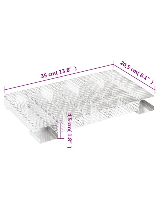 Kylmäsavugeneraattori 8 kammiota 35 cm ruostumaton teräs