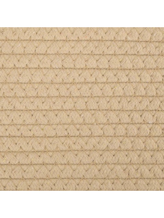 Säilytyskori beige ja valkoinen Ø40x25 cm puuvilla