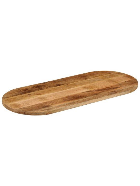 Pöytälevy 140x60x3,8 cm ovaali täysi karkea mangopuu