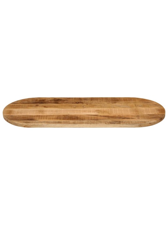 Pöytälevy 140x60x3,8 cm ovaali täysi karkea mangopuu