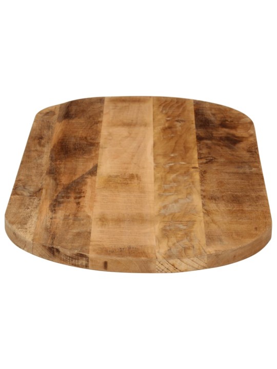 Pöytälevy 140x60x3,8 cm ovaali täysi karkea mangopuu