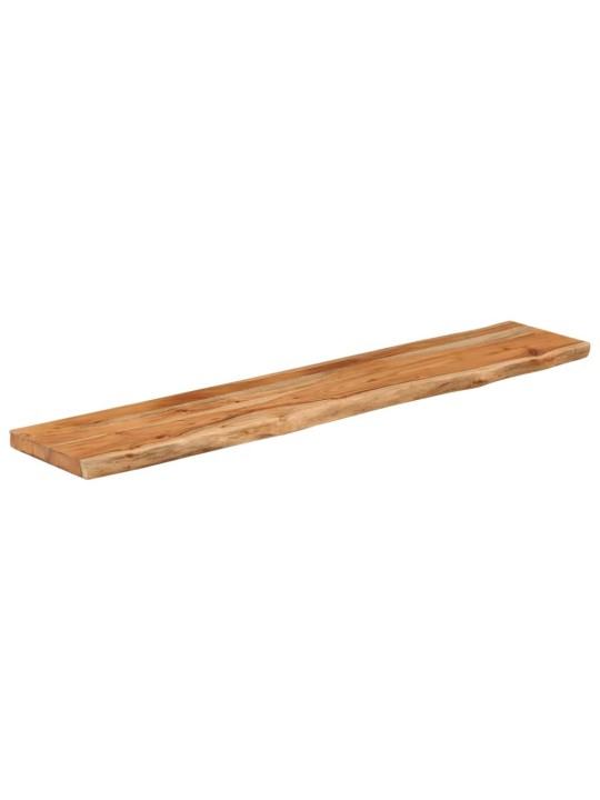 Seinähylly 120x20x2,5 cm suorakaide täysi akasiapuu elävä reuna