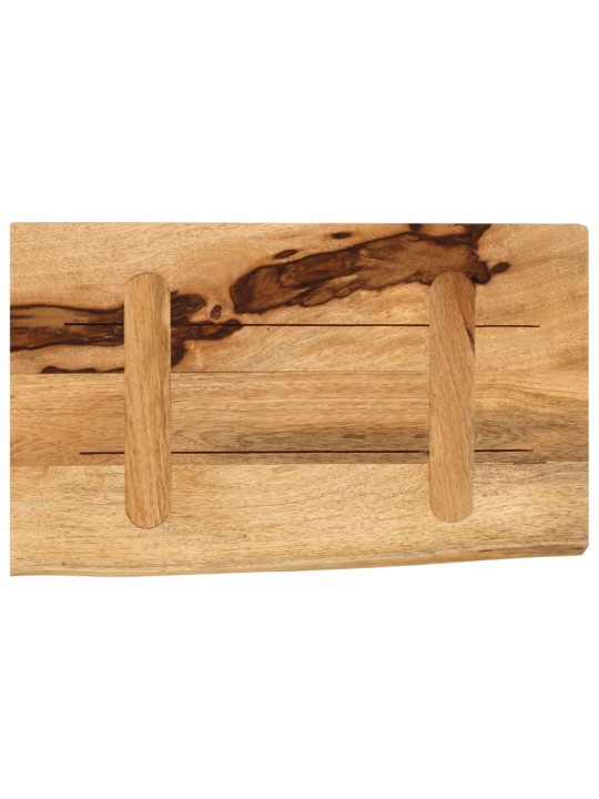 Pöytälevy 50x20x2,5 cm elävä reuna karkea täysi mangopuu