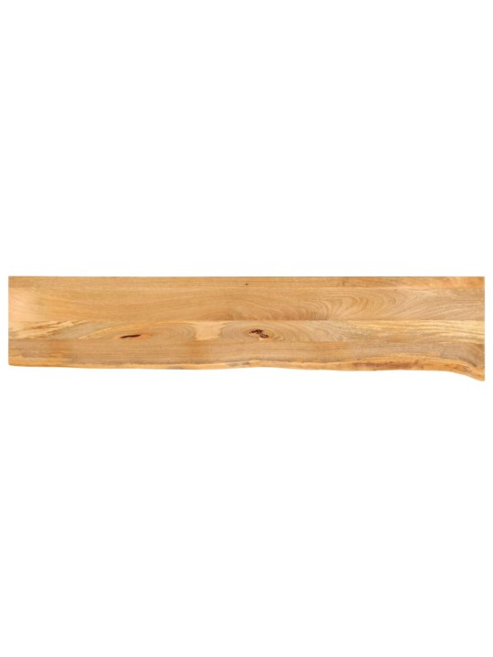 Pöytälevy elävä reuna 140x40x2,5 cm täysi mangopuu