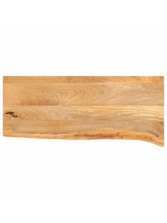 Pöytälevy elävä reuna 80x20x3,8 cm täysi mangopuu