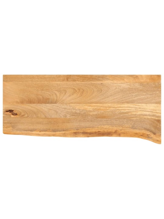 Pöytälevy elävä reuna 90x20x3,8 cm täysi mangopuu