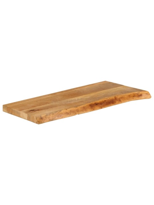 Pöytälevy elävä reuna 90x20x3,8 cm täysi mangopuu
