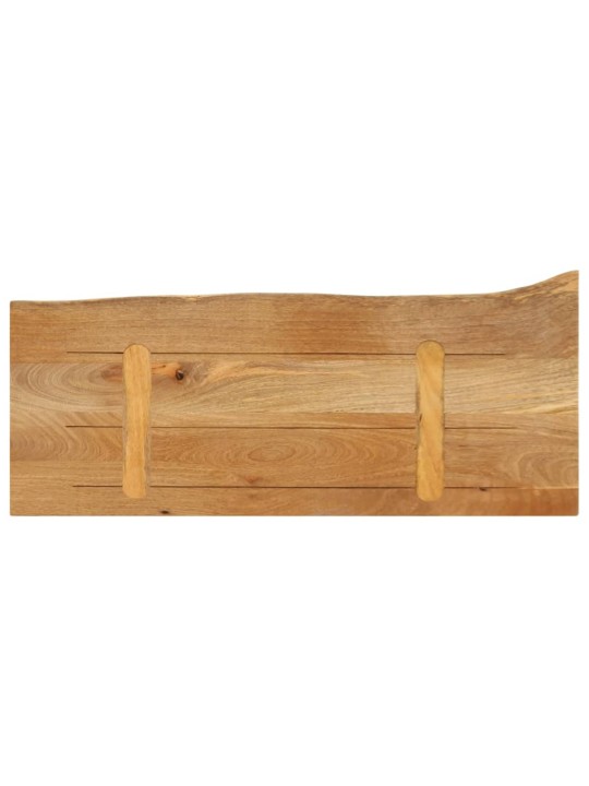 Pöytälevy elävä reuna 90x20x3,8 cm täysi mangopuu