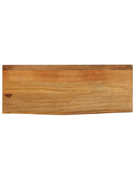 Pöytälevy elävä reuna 90x40x2,5 cm täysi mangopuu
