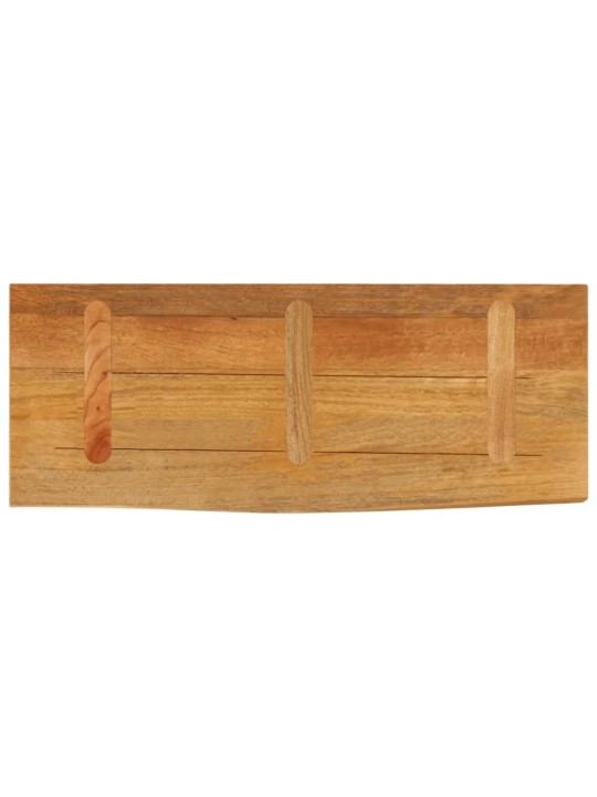 Pöytälevy elävä reuna 90x40x2,5 cm täysi mangopuu