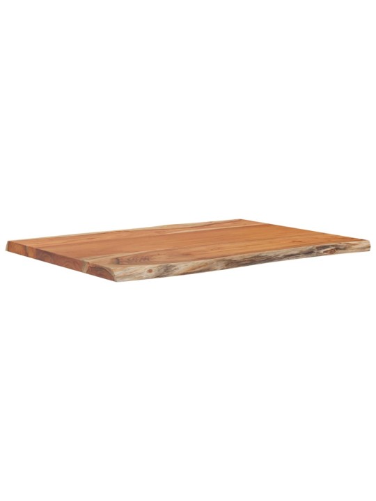 Pöytälevy 80x60x2,5 cm suorakaide täysi akasiapuu elävä reuna