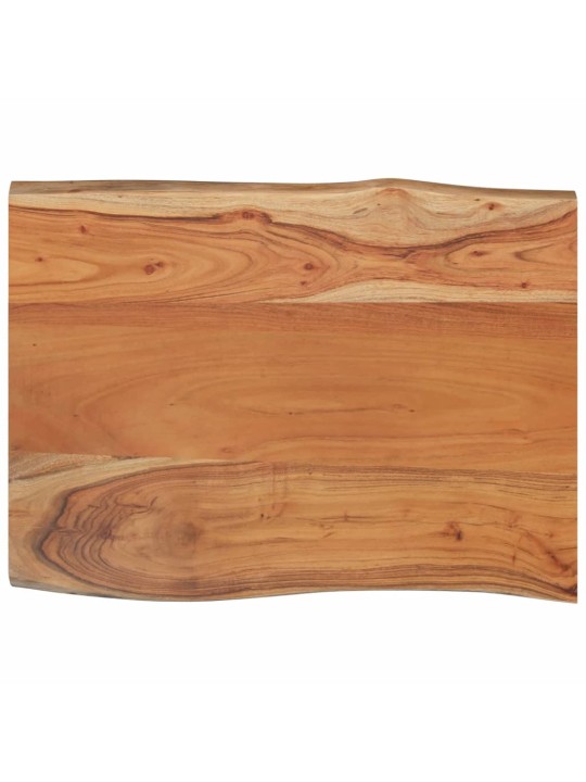 Pöytälevy 80x60x2,5 cm suorakaide täysi akasiapuu elävä reuna
