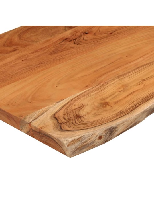 Pöytälevy 80x60x2,5 cm suorakaide täysi akasiapuu elävä reuna