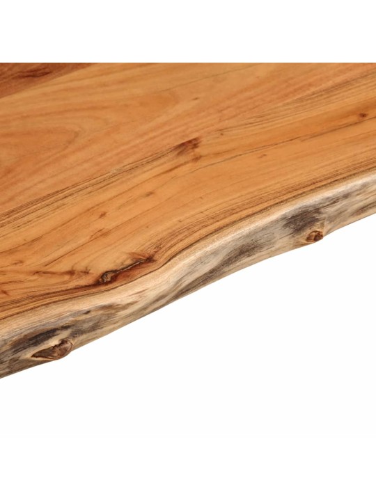 Pöytälevy 80x60x2,5 cm suorakaide täysi akasiapuu elävä reuna