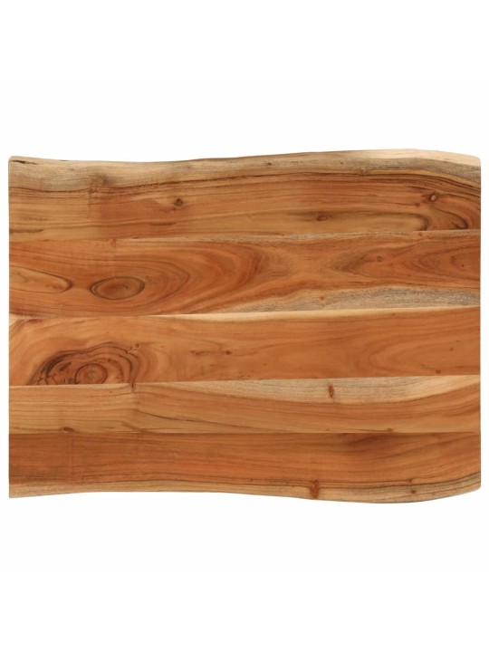 Pöytälevy 90x60x2,5 cm suorakaide täysi akasiapuu elävä reuna