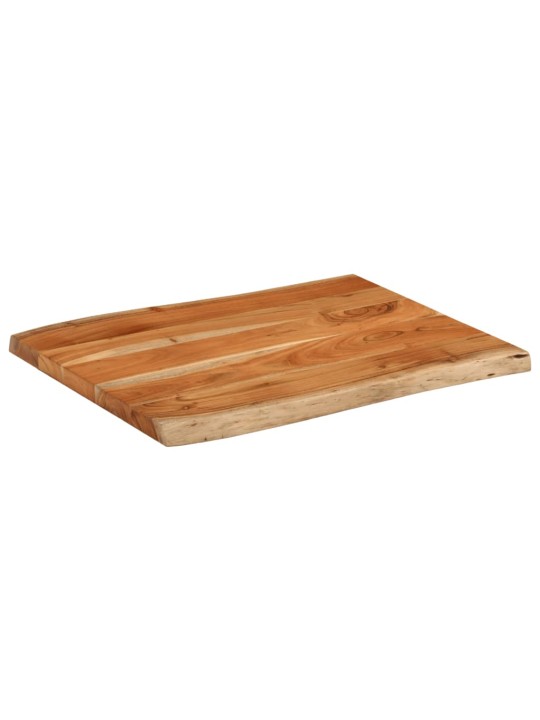 Pöytälevy 90x60x2,5 cm suorakaide täysi akasiapuu elävä reuna