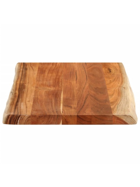 Pöytälevy 90x60x2,5 cm suorakaide täysi akasiapuu elävä reuna