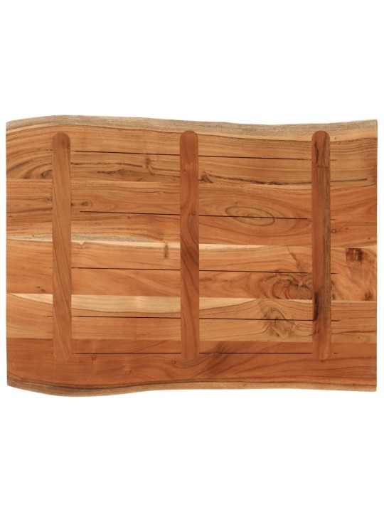 Pöytälevy 90x60x2,5 cm suorakaide täysi akasiapuu elävä reuna
