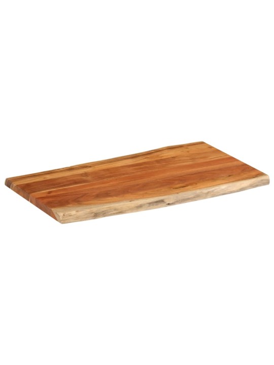 Pöytälevy 120x60x2,5 cm suorakaide täysi akasiapuu elävä reuna