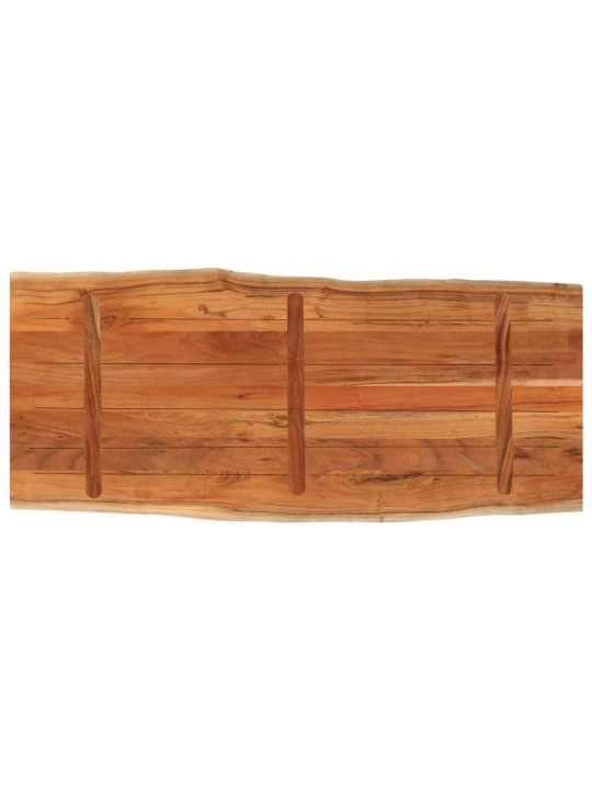 Pöytälevy 140x60x2,5 cm suorakaide täysi akasiapuu elävä reuna