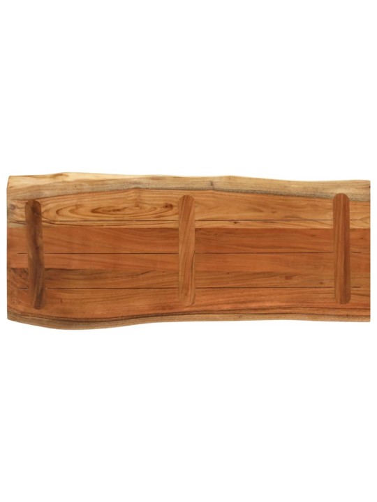 Pöytälevy 90x40x3,8 cm suorakaide täysi akasiapuu elävä reuna