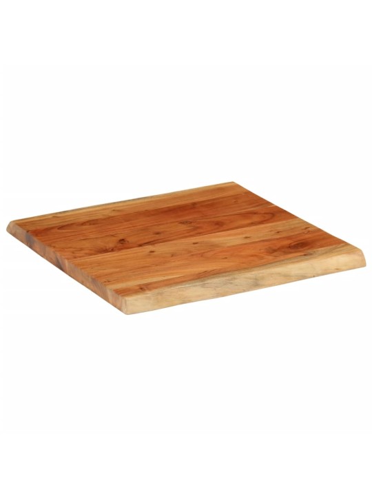 Pöytälevy 60x60x3,8 cm suorakaide täysi akasiapuu elävä reuna